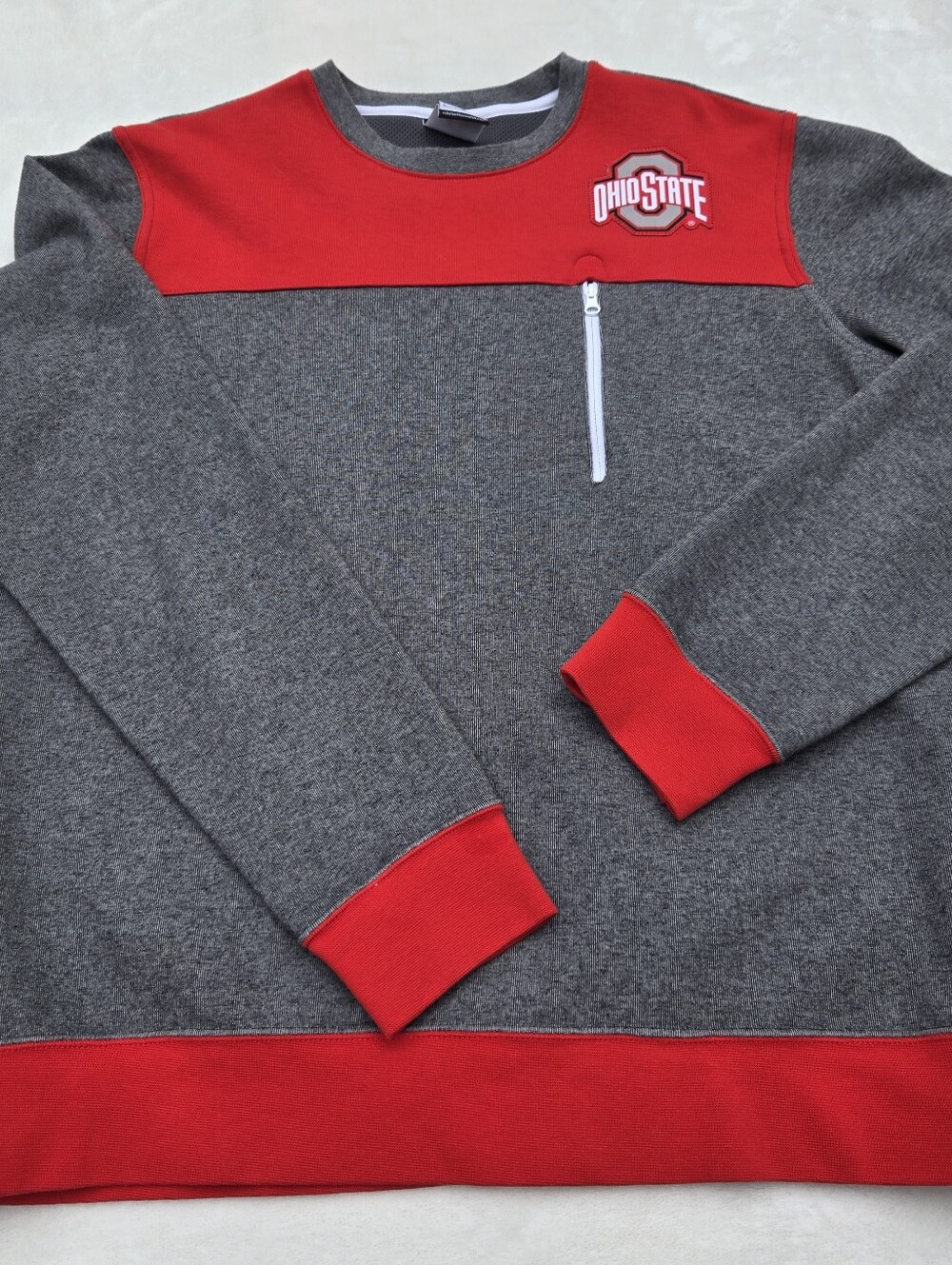 Ohio State Buckeyes Large Pullover Sweatshirt Crew Neck Gray OSU Big 10